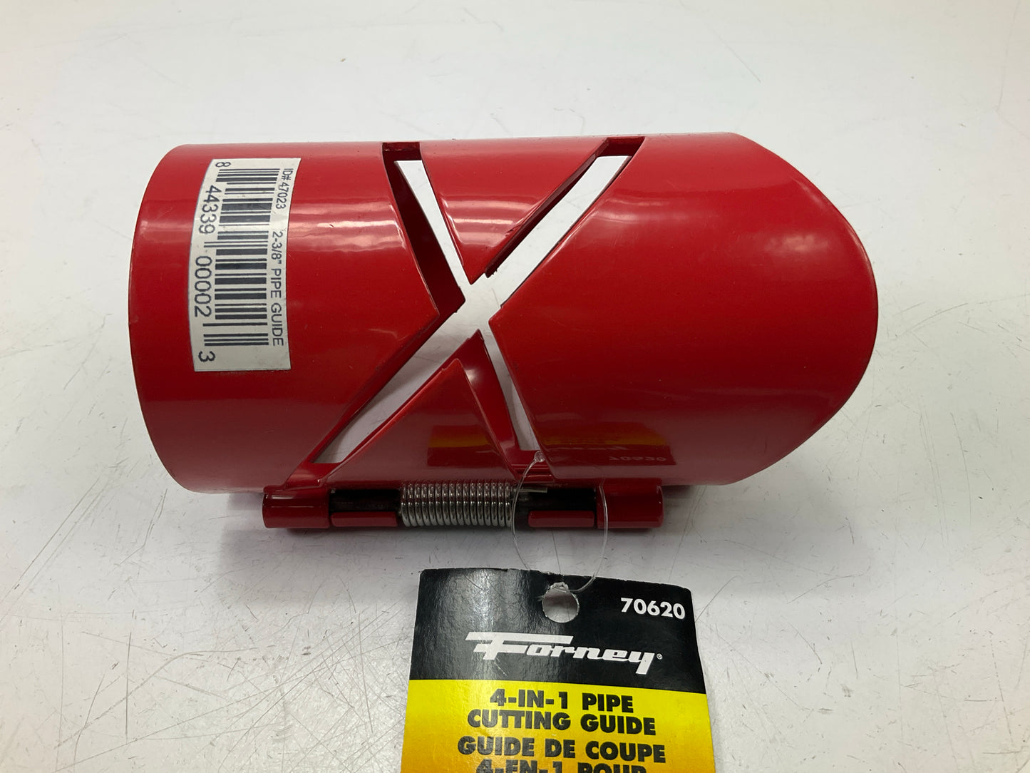 Forney 70620 4-in-1 Pipe Cutting Guide, Saddle Cut, 45, 22.5, 90 Degrees