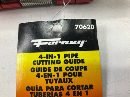 Forney 70620 4-in-1 Pipe Cutting Guide, Saddle Cut, 45, 22.5, 90 Degrees