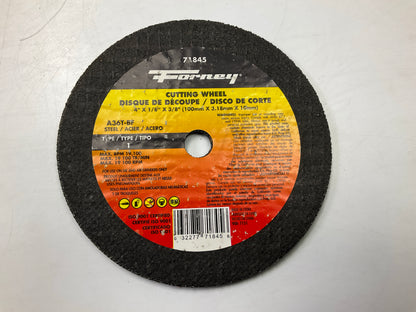 Forney 71845 4''x1/8'' Cut-Off Wheel With 3/8-Inch Arbor, Metal Type 1, A36T-BF