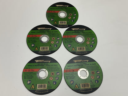 (5) Forney 71850 Cut-Off Wheel, Metal, Type 1 (Flat), 5 In X 1/16 In X 7/8 In