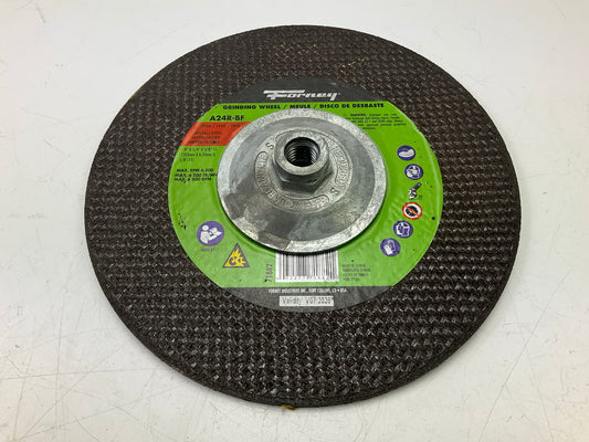 Forney 71882 Grinding Wheel, Metal, Type 27, 8'' X 1/4'' Thick X 5/8''-11 Arbor
