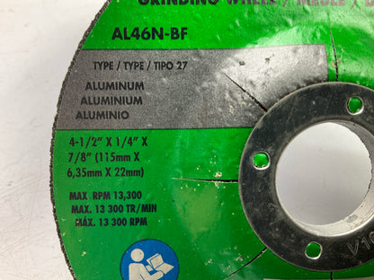 Forney 71886 Grinding Wheel Disc, 4-1/2'', 7/8'' Arbor, 1/4'' Thick