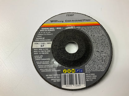 Forney 72307 Grinding Wheel, Metal, Type 27, 4'' X 1/4'' Thick  X 5/8'' Arbor