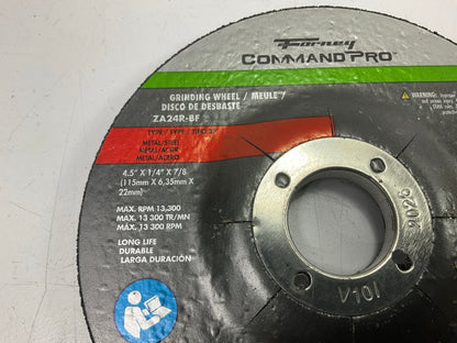 Forney 72308 Grinding Wheel, Metal, Type 27 (Depressed Center), 4-1/2 In X 1/4