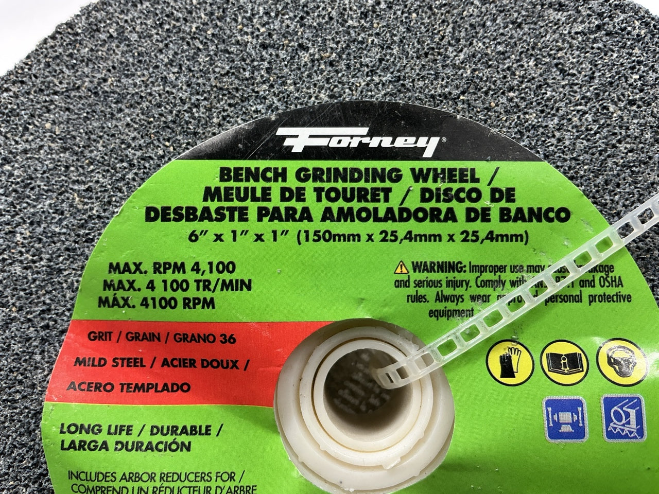 Forney 72403 Bench Grinding Wheel, 6 In X 1 In X 1 In