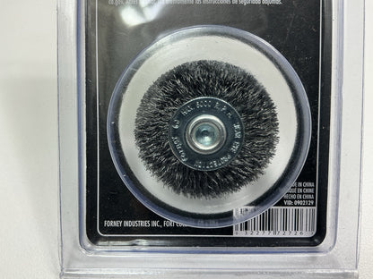 Forney 72726 Wire Wheel, Crimped, 1-1/2 In X .008 In X 1/4 In Hex Shank