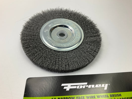 Forney 72747 Wire Wheel, Crimped, 6 In X .008 In X 1/2 In - 5/8 In Arbor