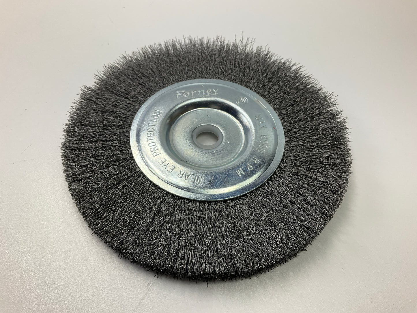 Forney 72747 Wire Wheel, Crimped, 6 In X .008 In X 1/2 In - 5/8 In Arbor