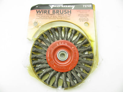 Forney 72749 6'' Twist Knot Wire Wheel Brush For 5/8'' - 1/2'' Arbor Hole Grinders