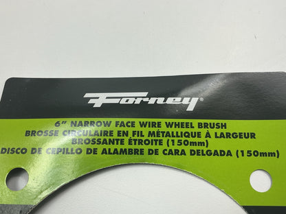 Forney 72750 Wire Wheel, Crimped, 6 In X .014 In, Precision Face, X 1/2 In - 5/8