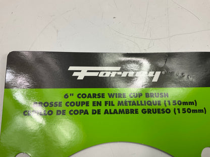 Forney 72756 Cup Brush, Knotted, 6 In X .020 In X 5/8 In-11 Arbor