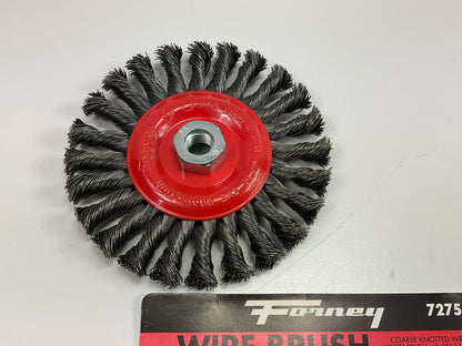Forney 72758 6'' Twist Knot Wire Wheel Brush, 5/8''-11 Arbor