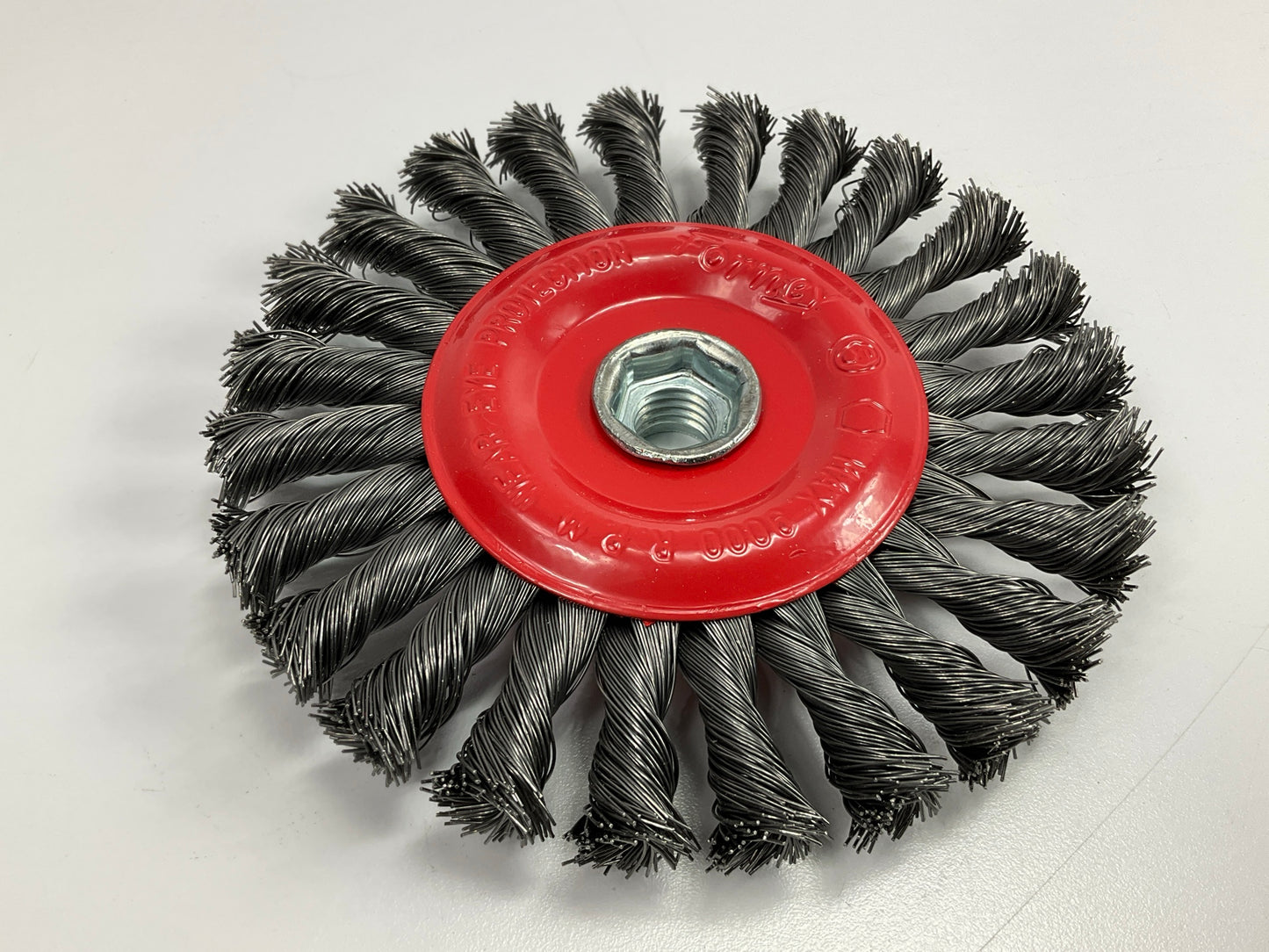 Forney 72758 6'' Twist Knot Wire Wheel Brush, 5/8''-11 Arbor