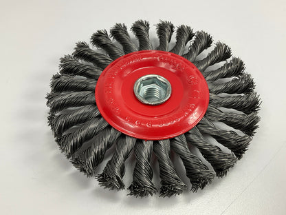Forney 72758 6'' Twist Knot Wire Wheel Brush, 5/8''-11 Arbor