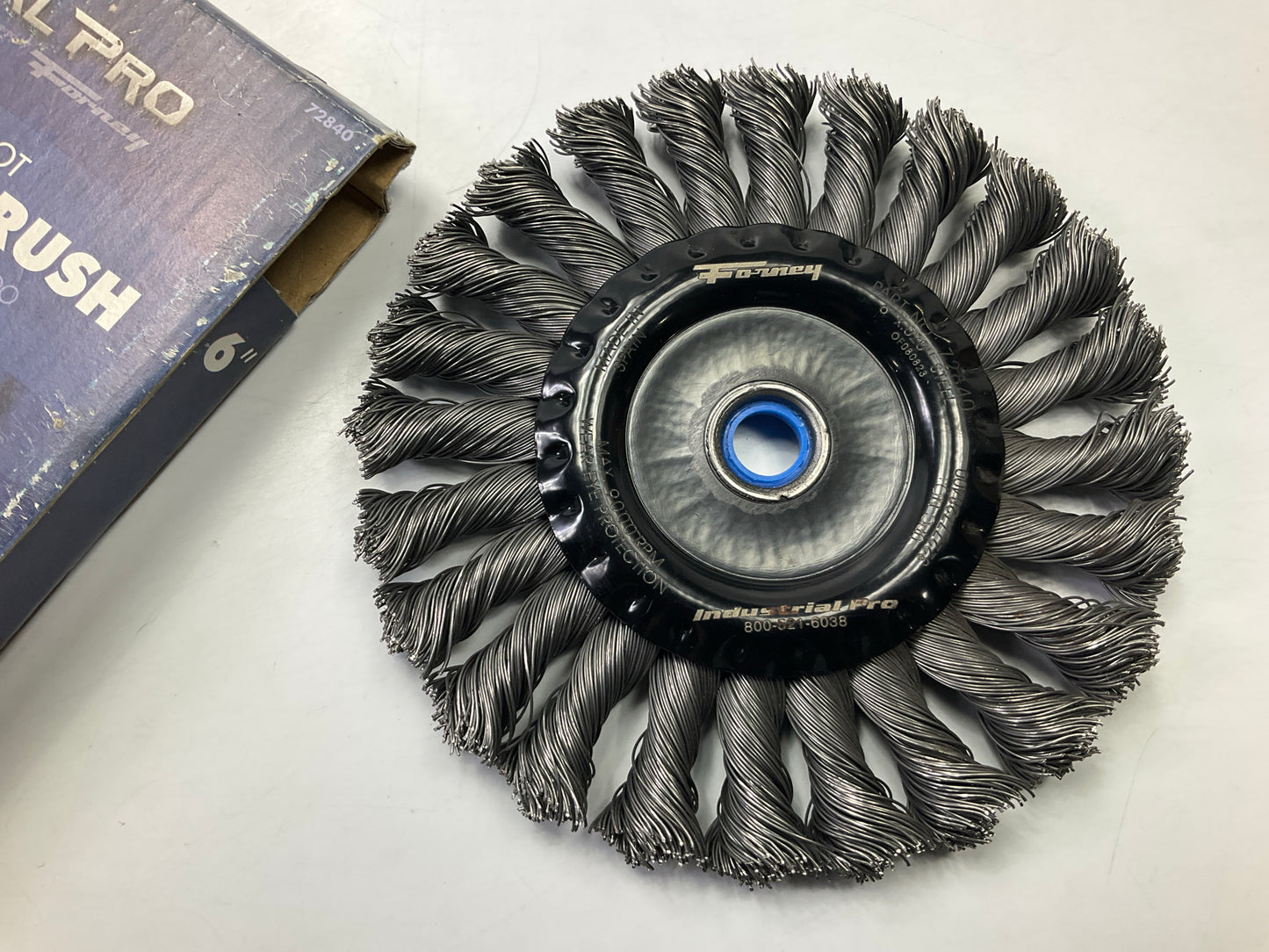 Forney 72840, Command PRO Wire Wheel, Knotted, 6 In X .020 In X 1/2 In - 5/8 In