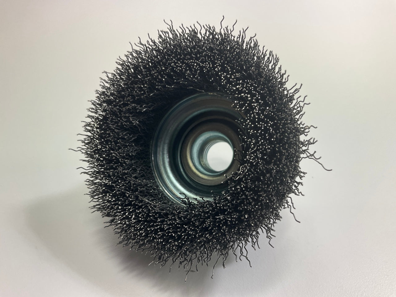 Forney 72856 3'' Premium Crimped Wire Cup Brush, 5/8''-11 & M14 X 2.0 Arbor