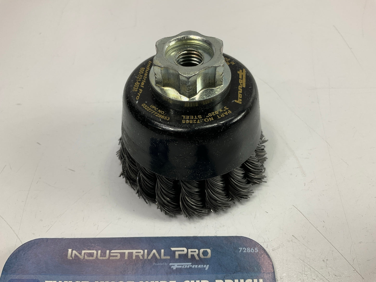 Forney 72865 Wire Cup Welding Wire Brush Knotted, 3'' X .020'' X M10 X 1.25/1.50