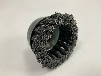 Forney 72865 Wire Cup Welding Wire Brush Knotted, 3'' X .020'' X M10 X 1.25/1.50