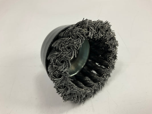 Forney 72865 Wire Cup Welding Wire Brush Knotted, 3'' X .020'' X M10 X 1.25/1.50