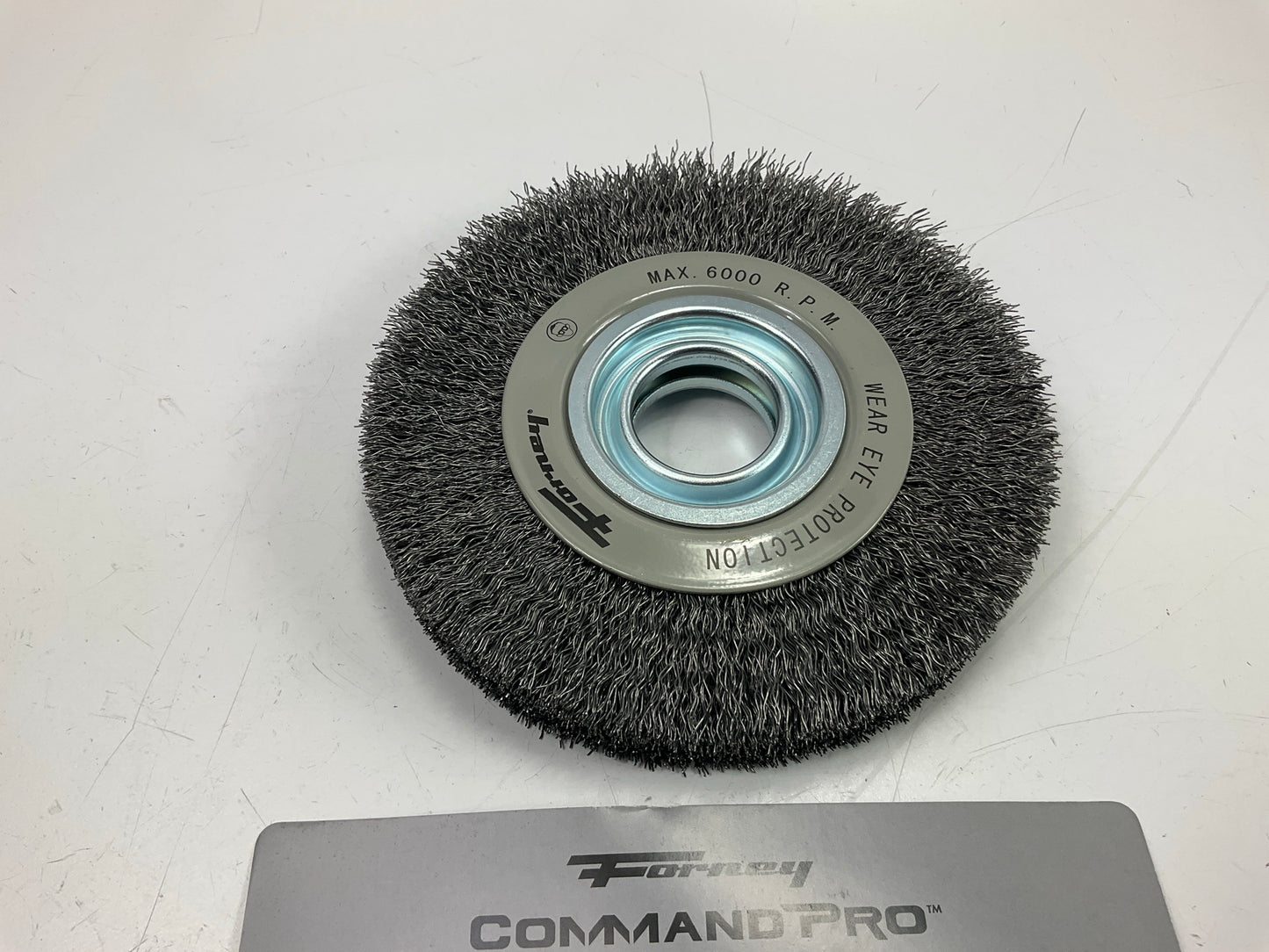 Forney 72896 Command PRO Wire Wheel, Crimped, 6 In X .014 In X 1/2 In - 5/8 In