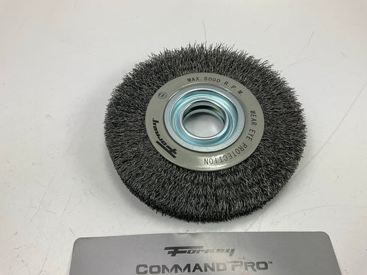 Forney 72896 Command PRO Wire Wheel, Crimped, 6 In X .014 In X 1/2 In - 5/8 In