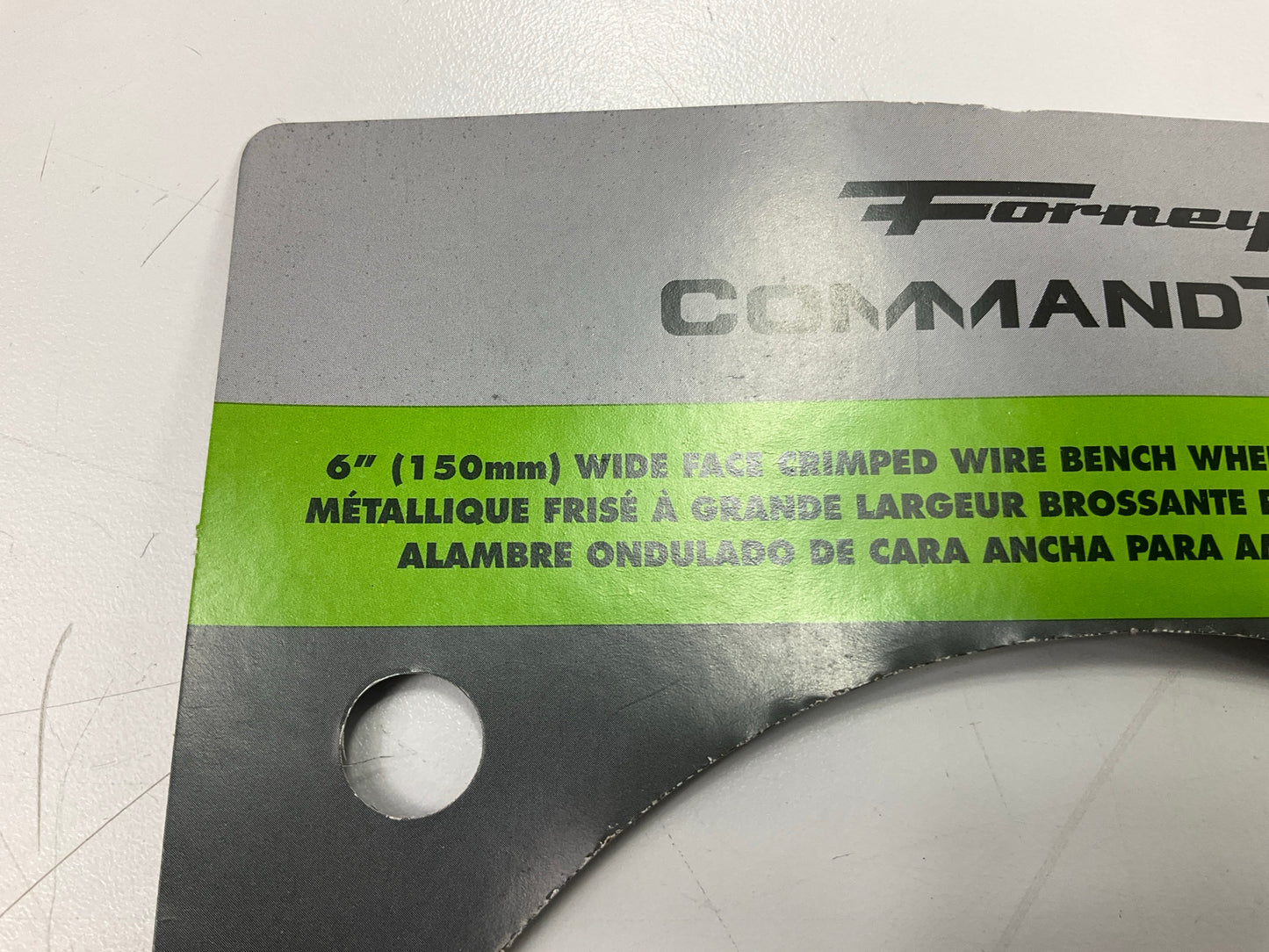 Forney 72896 Command PRO Wire Wheel, Crimped, 6 In X .014 In X 1/2 In - 5/8 In