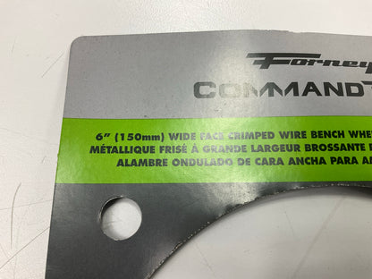 Forney 72896 Command PRO Wire Wheel, Crimped, 6 In X .014 In X 1/2 In - 5/8 In