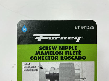 Forney 75117 Male Screw Nipple 3/8'' Gun Inlet MNPT X M22 Coupler Adapter