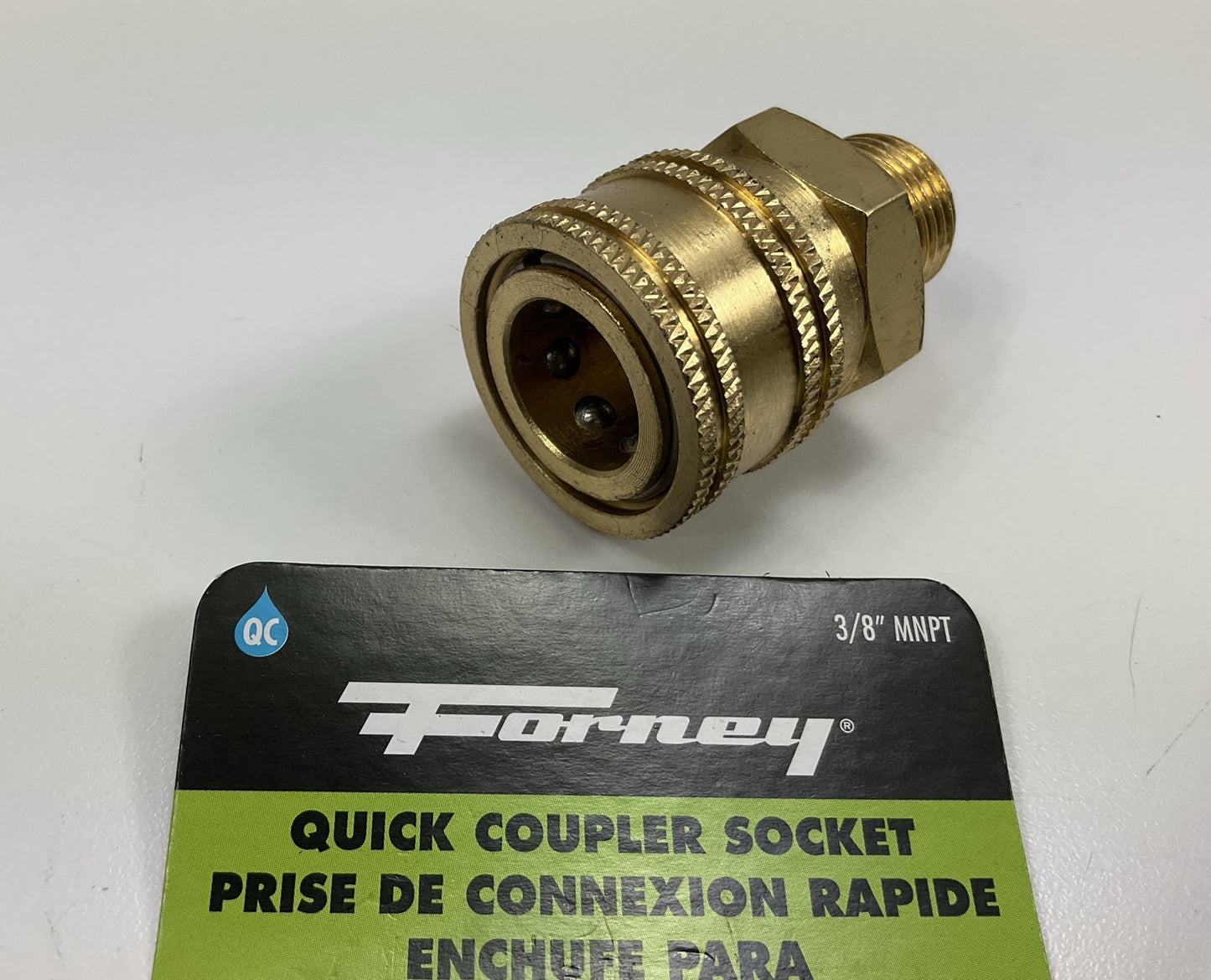 Forney 75128 3/8'' Male Quick Coupler Pressure Washer Socket 4200 PSI Coupler
