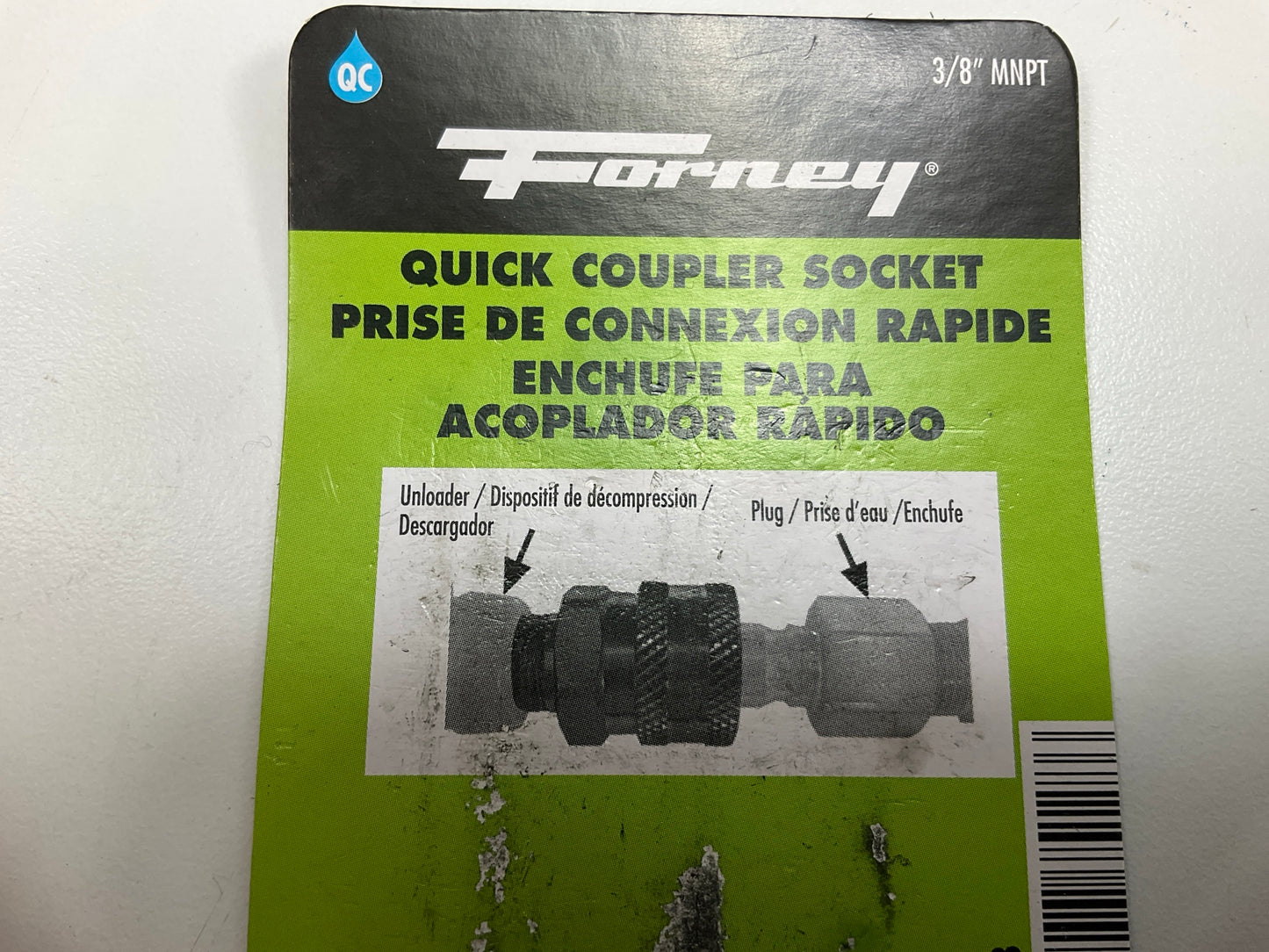 Forney 75128 3/8'' Male Quick Coupler Pressure Washer Socket 4200 PSI Coupler