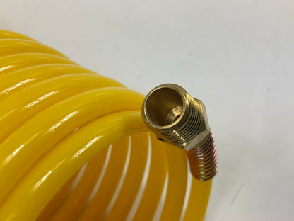 Forney 75418 Recoil Nylon Air Hose, Yellow, 1/4 In X 25 Feet