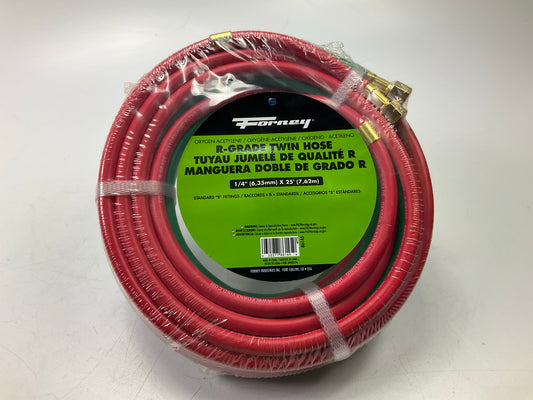 Forney 86145, R-Grade Oxy-Acetylene Hose, 1/4 In X 25 Feet