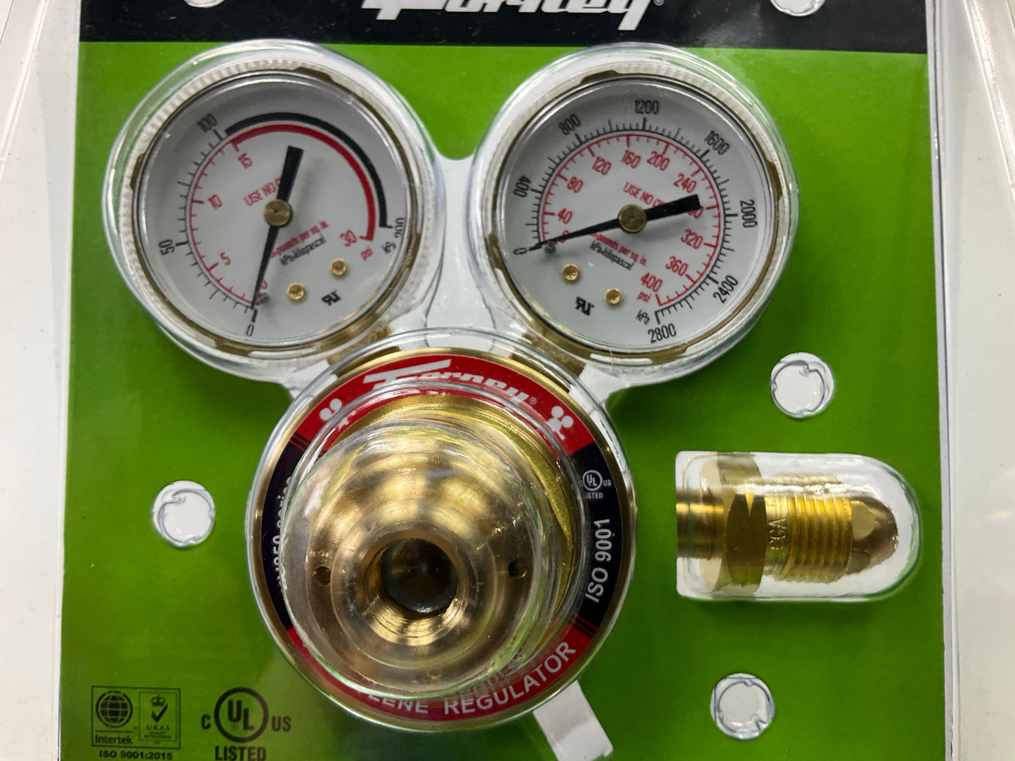 Forney 87091 Medium Duty Acetylene Regulator 2 Inch Side Connection Victor Style