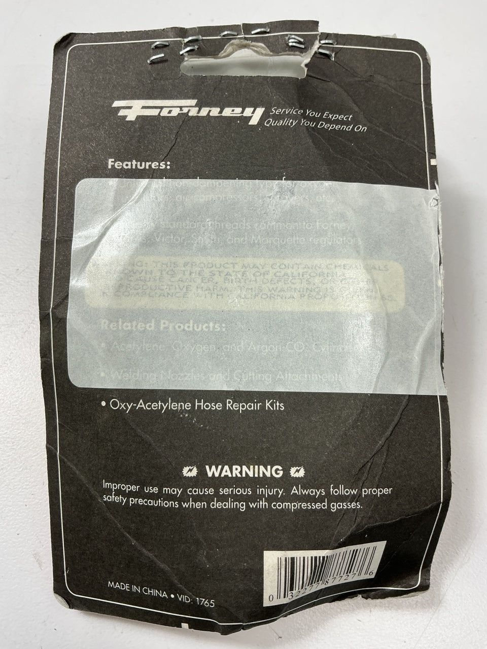 Forney USA 87727 Oxygen Gauge, High Pressure, 2'' Diameter, 1/4'' NPT 0-4000 PSI