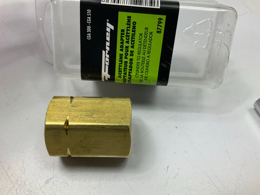 Forney 87799 Brass Cylinder To Regulator Adapter, CGA-300 To CGA-510