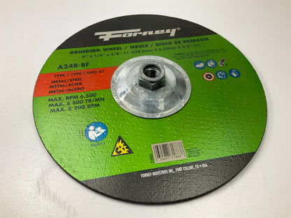 Forney 71883 Grinding Wheel | 9 In Dia | 1/4 In Thick | 5/8-11 In Arbo | 24 Grit