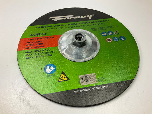 Forney 71883 Grinding Wheel | 9 In Dia | 1/4 In Thick | 5/8-11 In Arbo | 24 Grit
