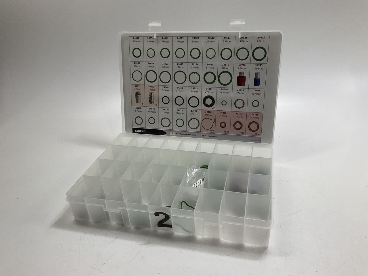 Four Seasons 24818 A/C Specialist O-Ring Tech (4) Tray Parts Assortment, 551 PCS