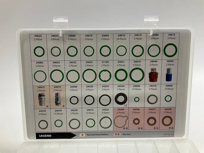 Four Seasons 24818 A/C Specialist O-Ring Tech (4) Tray Parts Assortment, 551 PCS