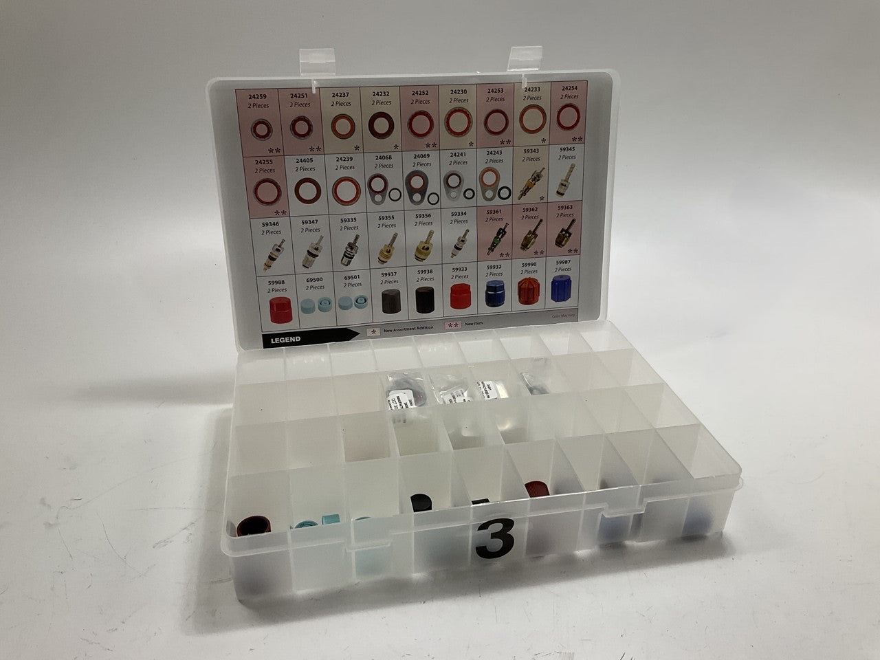 Four Seasons 24818 A/C Specialist O-Ring Tech (4) Tray Parts Assortment, 551 PCS