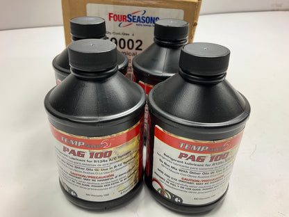 4 PACK - Four Seasons 59002 PAG 100 A/C Compressor Refrigerant Oil, 8 Oz Each