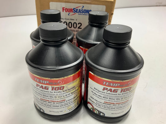 4 PACK - Four Seasons 59002 PAG 100 A/C Compressor Refrigerant Oil, 8 Oz Each