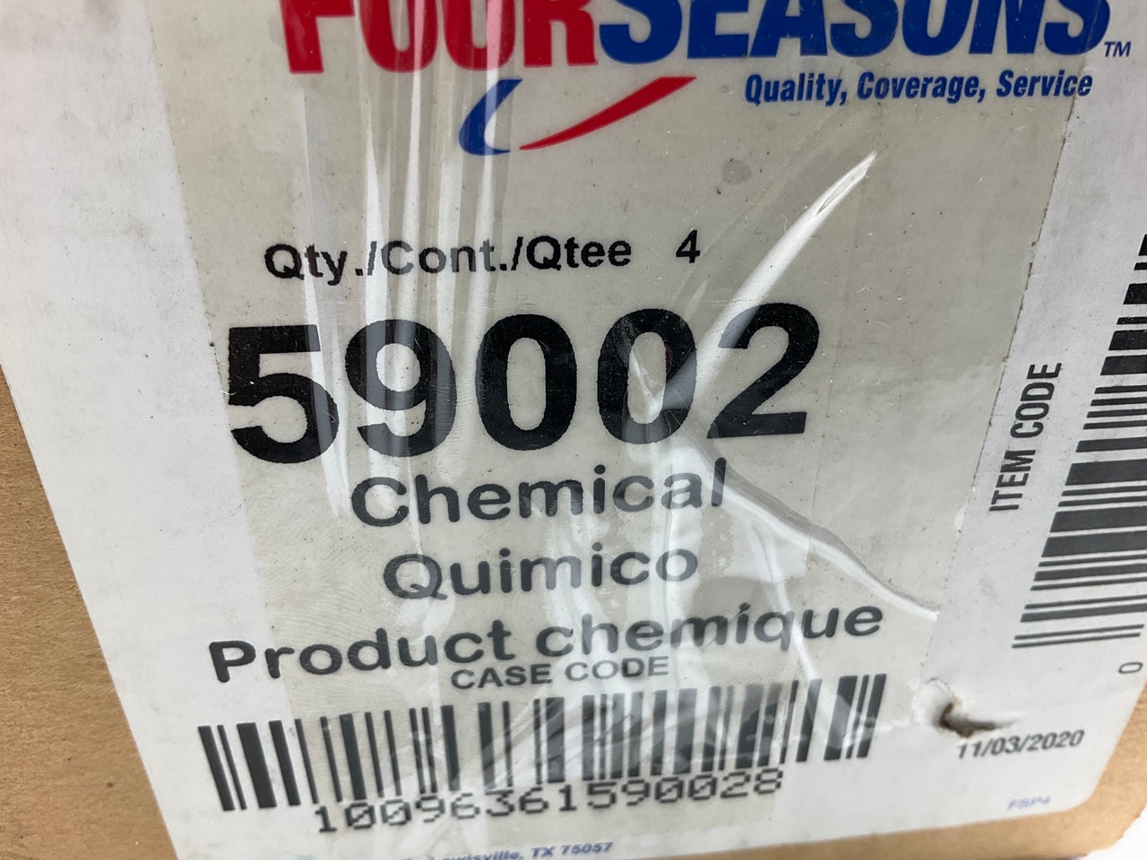 4 PACK - Four Seasons 59002 PAG 100 A/C Compressor Refrigerant Oil, 8 Oz Each