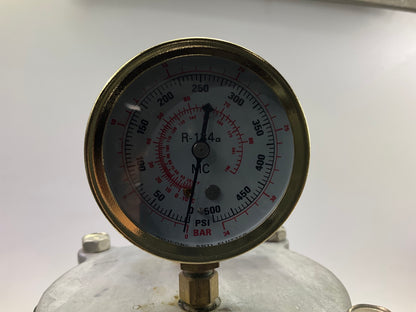 DAMAGED BROKEN FITTING Four Seasons Dial-A-Charge 134 Charging Cylinder, 10 LBS