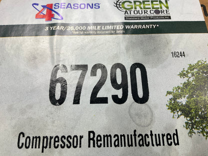 REMAN. Four Seasons 67290 A/C Compressor  For 1998-2002 Chevrolet Prizm