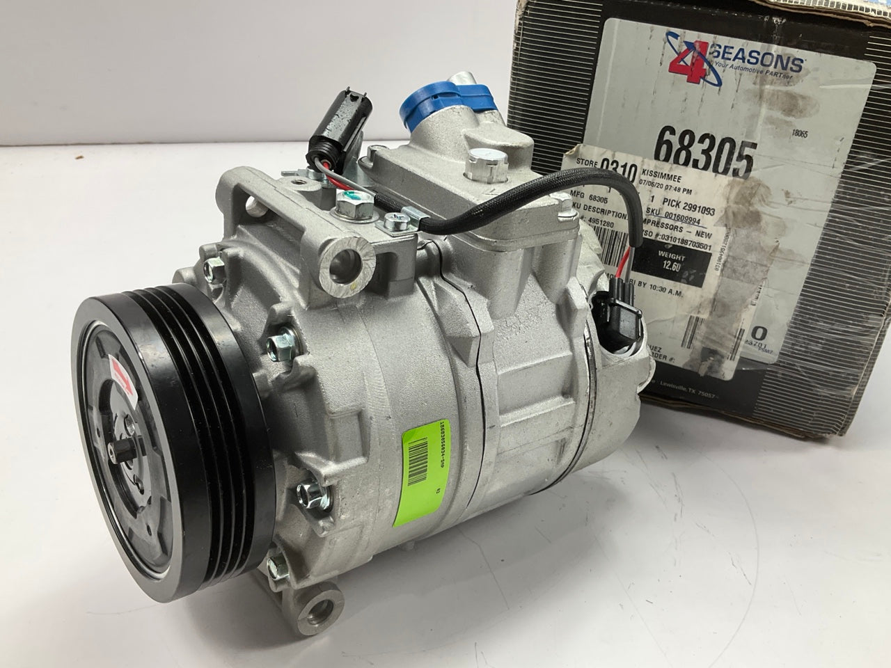 NEW Four Seasons 68305 A/C Compressor With Clutch