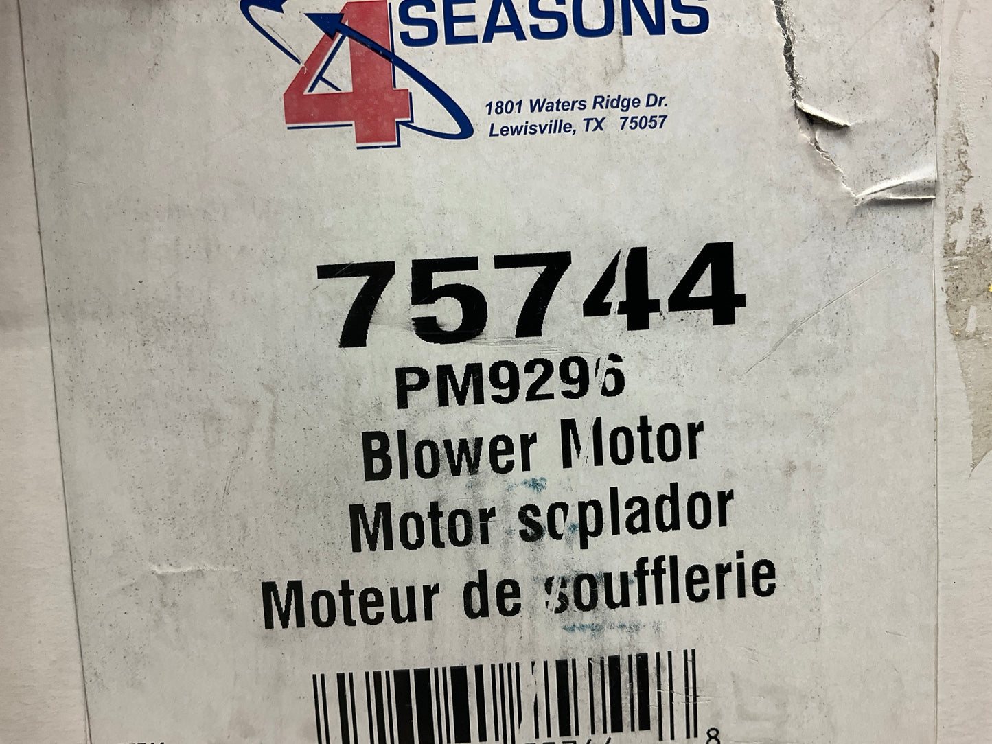 Four Seasons 75744 HVAC Blower  Motor With Fan Cage