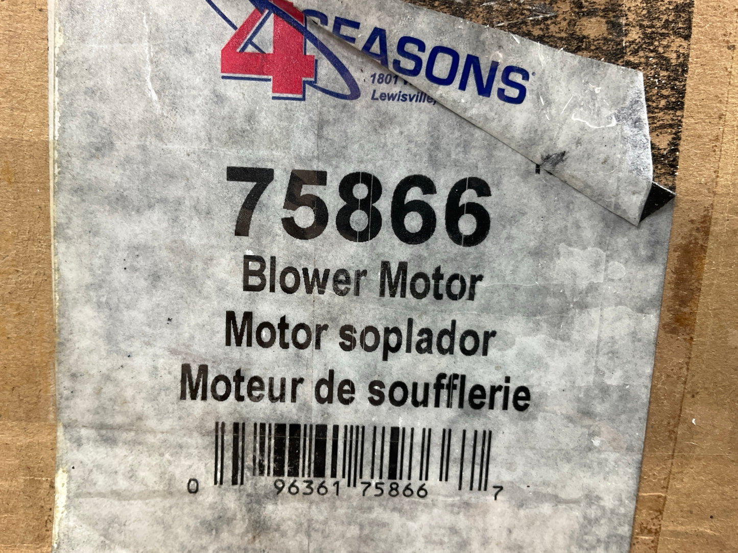 MISSING GASKET, CLIP, CONNECTOR Four Seasons 75866 HVAC Blower Motor