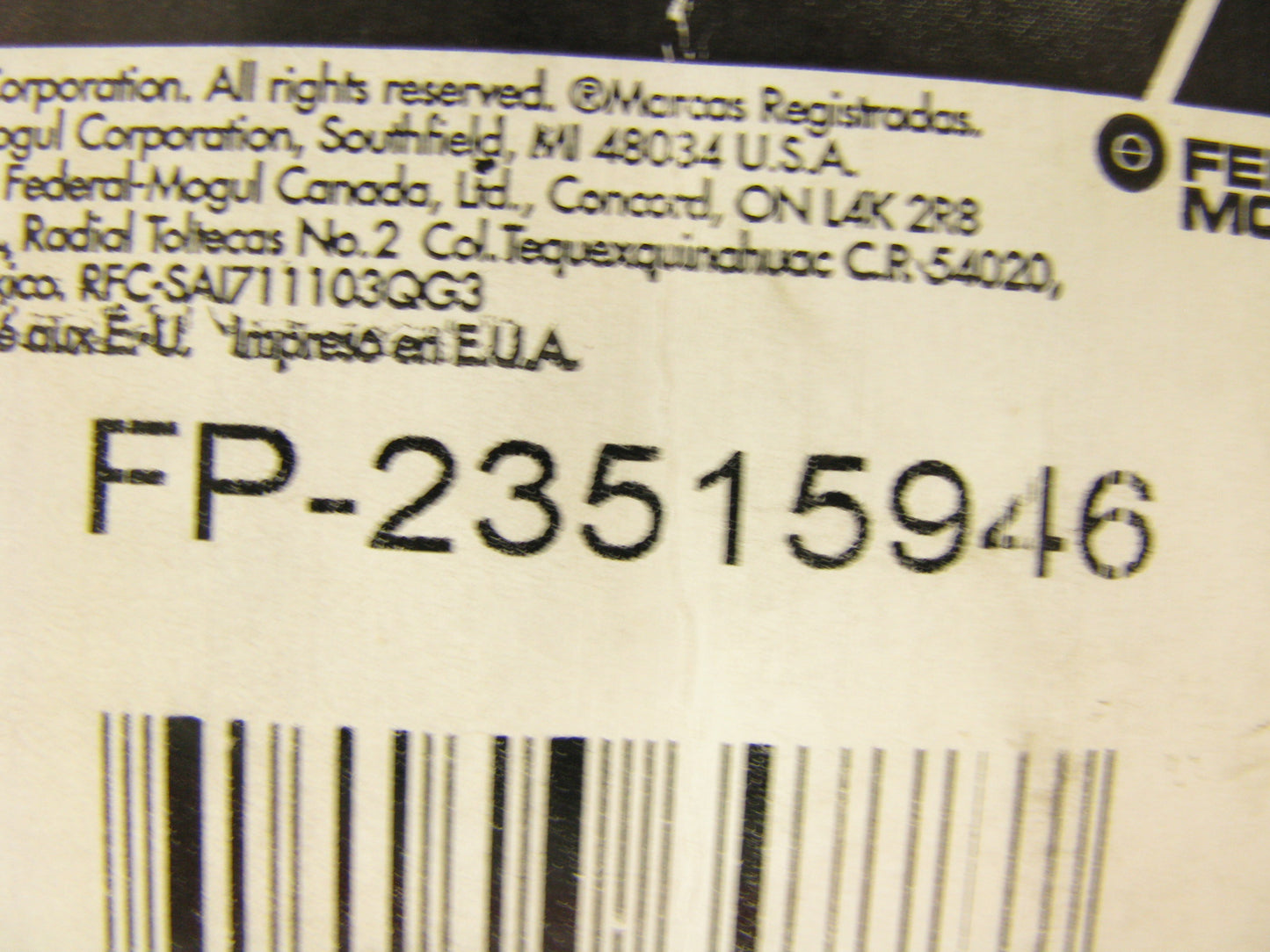 (6) Fp Diesel FP-23515946 INDUSTRIAL Spark Plugs RC78PYP