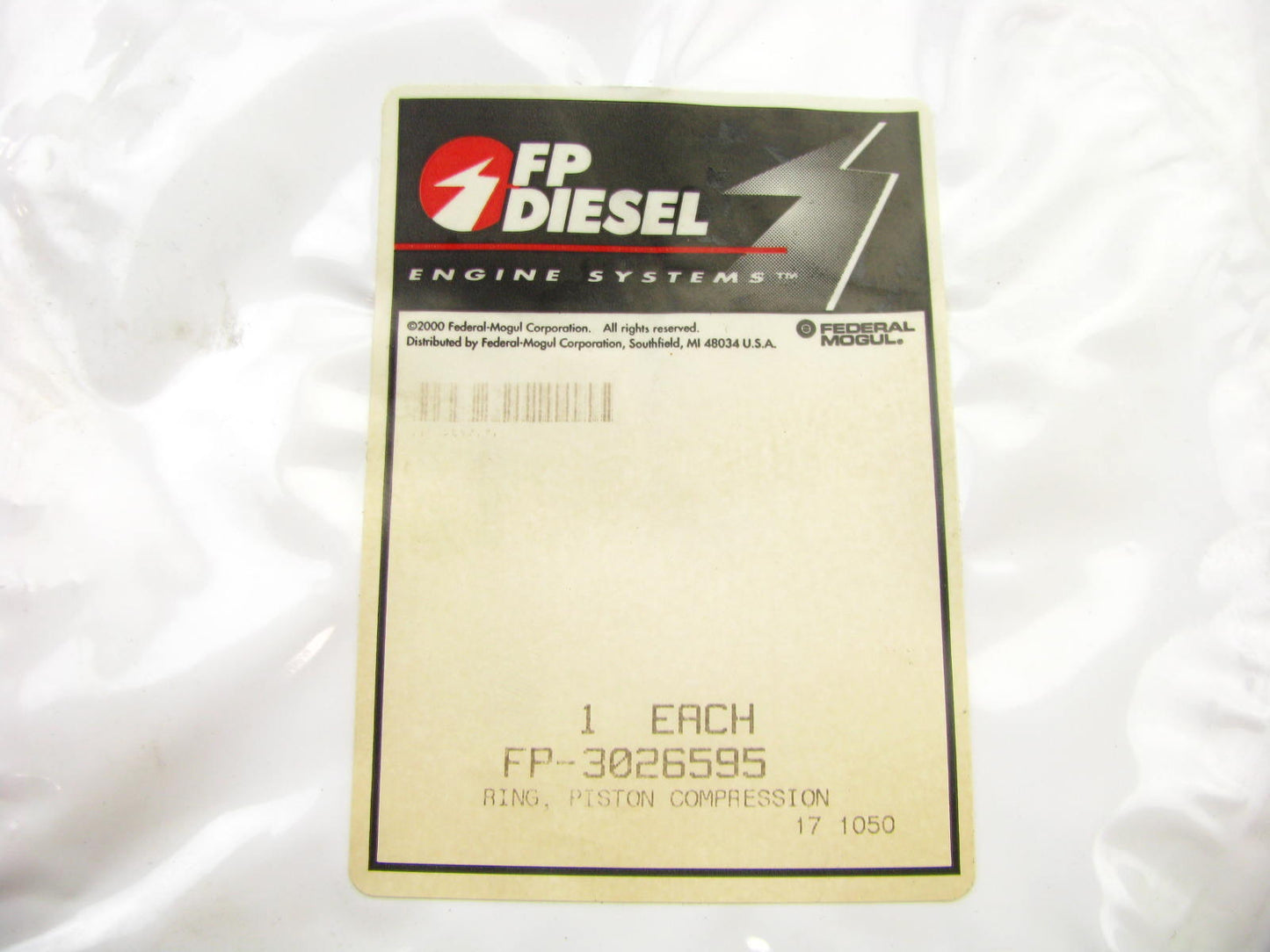 Fp Diesel FP-3026595 Piston 2nd Compression Ring Cummins 3090460 (Single Ring)